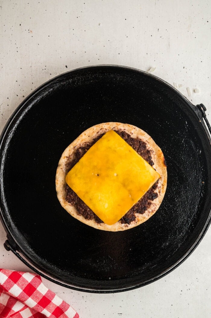 cooked big mac taco with cheese