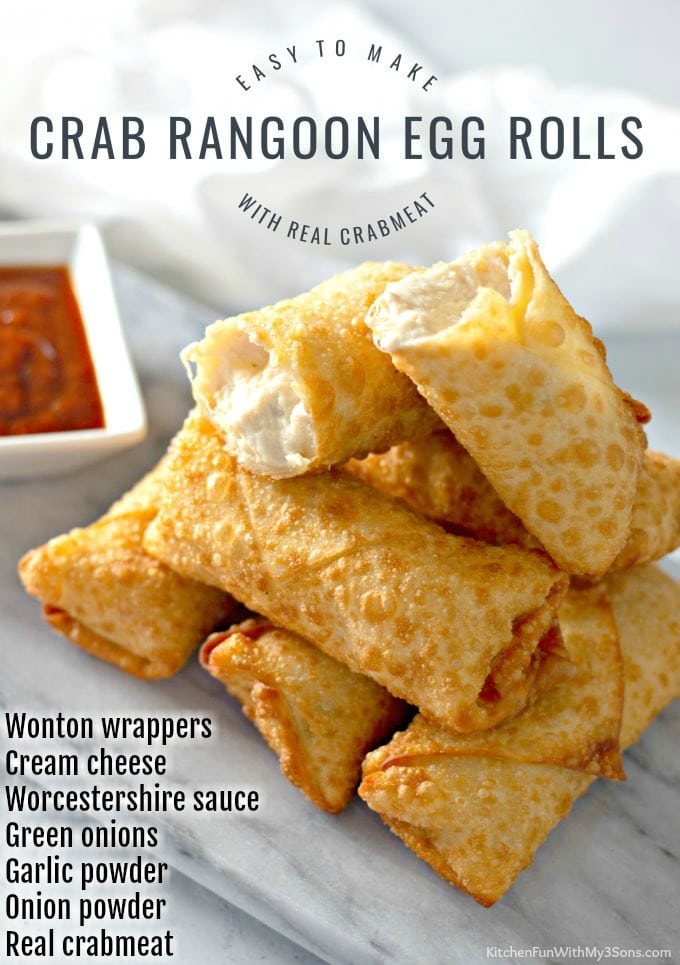 Crab Rangoon Egg Rolls
