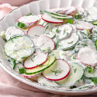 Creamy Cucumber Radish Salad feature