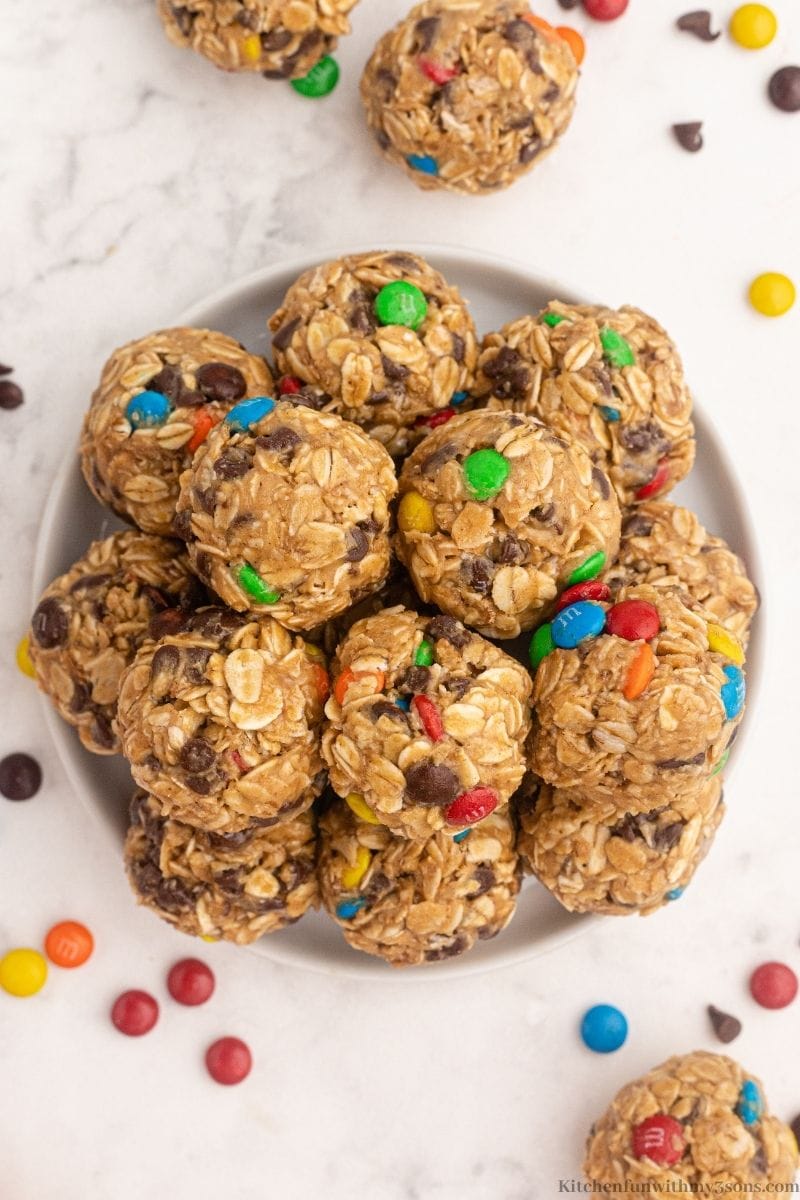 The bites piled onto a serving dish.