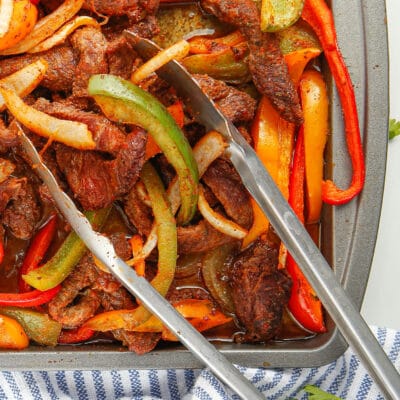Sheet Pan Steak Fajitas Feature